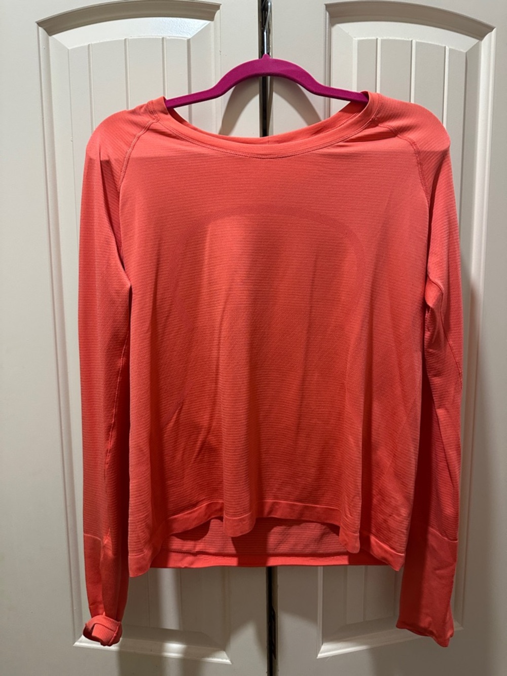 lululemon athletica Coral Long Sleeve Performance Tee